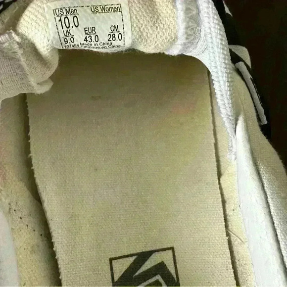 VANS SLIP-ON CHECKERBOARD SHOE IN BLACK /WHITE/YELLOWGREEN US MEN 10 - Picture 7 of 7